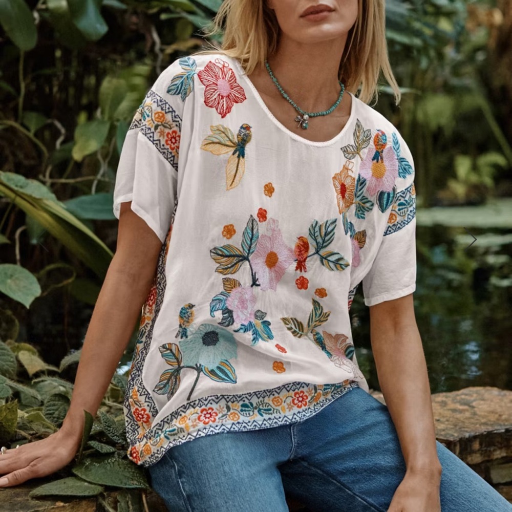 Johnny Was Mariafe Blouse size XS